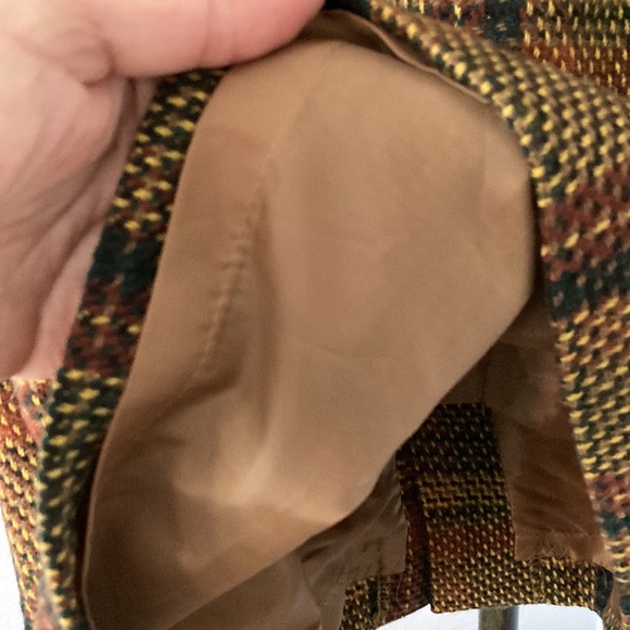 Vintage 1990’s Wool Blend Oversized Tartan Blazer & Skirt Size S - Picture 12 of 15